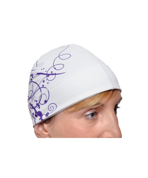 Helmmütze Damen Mat. Roubaix weiß/lila Gr. 2 (M)